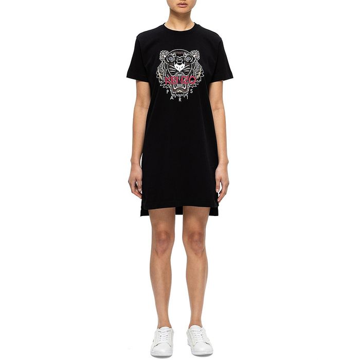 Váy Suông Kenzo Tiger T-shirt Dress Màu Đen Size XS