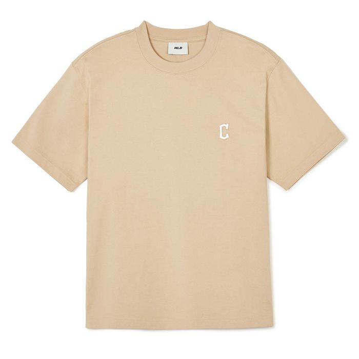 Áo Phông MLB Cleveland Guardians 3ATSB1143-45BGL Tshirt Màu Be Size S