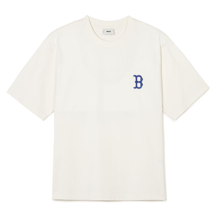 Áo Phông MLB Monogram Big Lux Boston Red Sox 3ATSM0343-43CRS Màu Trắng