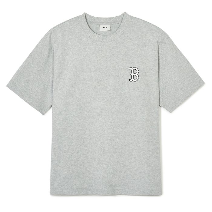 Áo Phông MLB Monogram Big Lux Boston Red Sox 3ATSM0343-43MGS Màu Xám Size S