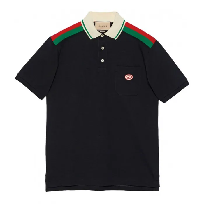Áo Polo Nam Gucci Interlocking GG Polo Shirt 737656 Màu Đen Size S