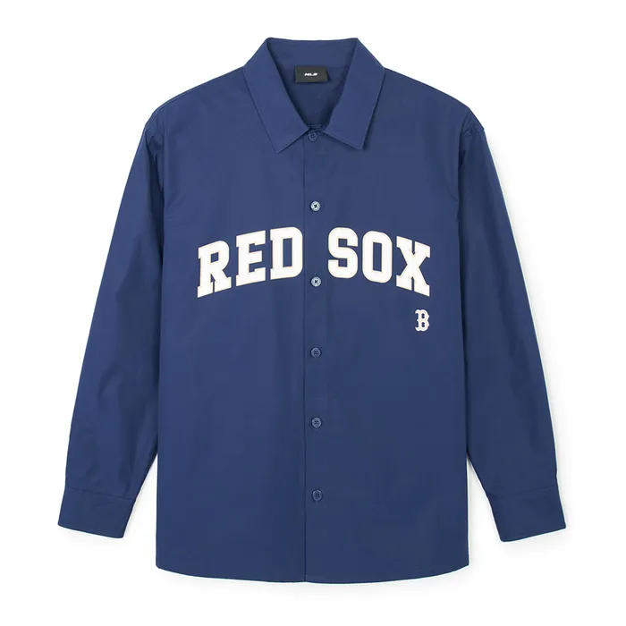 Áo Sơ Mi MLB Varsity Boston Red Sox 3AWSV0141-43NYS Màu Xanh Navy