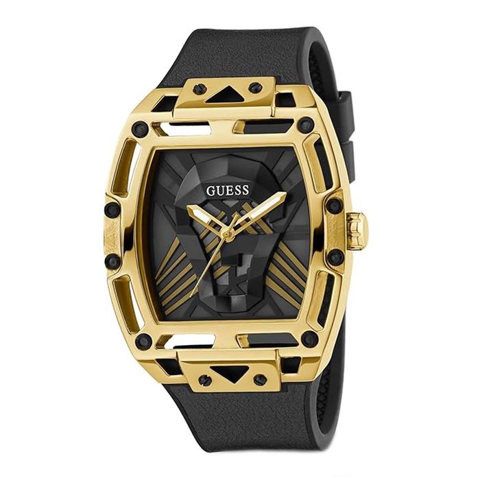 Đồng Hồ Nam Guess Quartz Gold Tone GW0500G1 44mm Màu Đen Vàng 