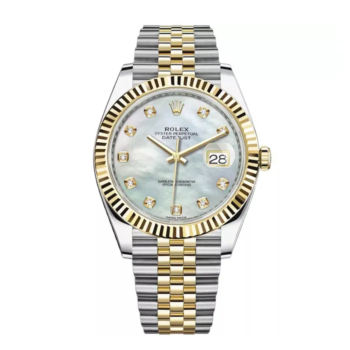 Đồng Hồ Nam Rolex Datejust 41mm MOP 126333 Màu Demi (Vàng - Bạc)