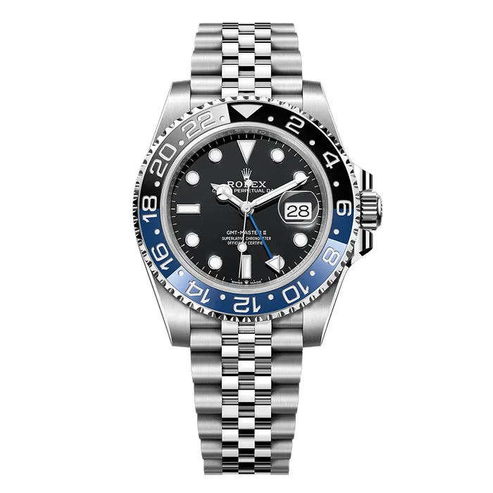 Đồng Hồ Nam Rolex GMT Master II 126710BLNR 40mm Màu Bạc Mặt Đen
