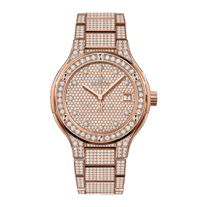 Đồng Hồ Nữ Hublot Classic Fusion King Gold Full Pave 38mm Màu Vàng Hồng