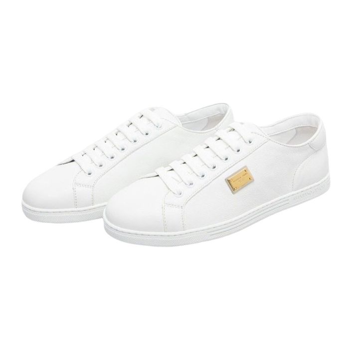 Giày Sneaker Nam Dolce & Gabbana D&G Saint Tropez Plaque White CS1735 AN990 80002 Màu Trắng Size 5.5
