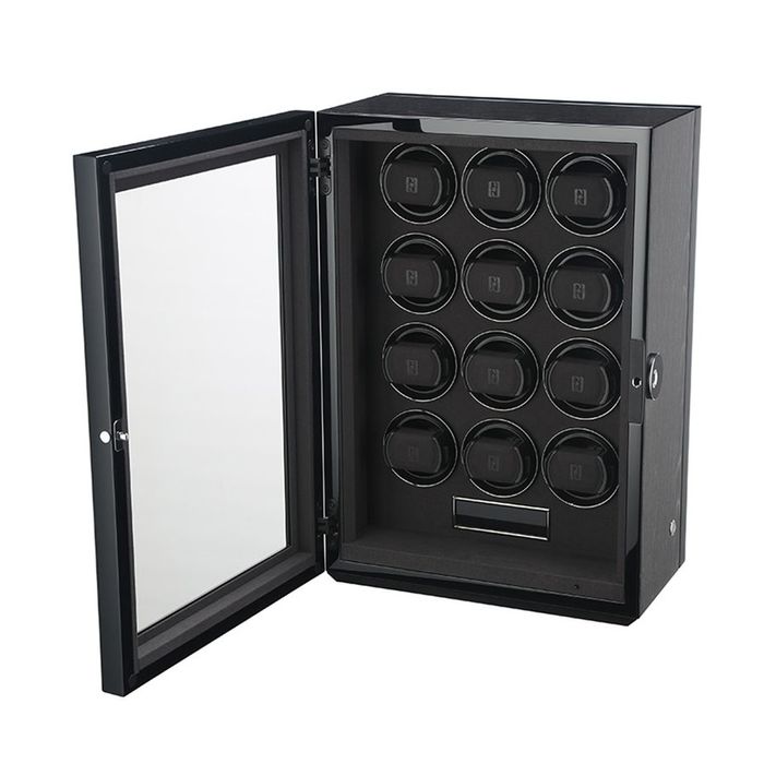 Hộp Xoay Đồng Hồ Paul Design Gentlemen 12 (Fingerprint) Màu Đen