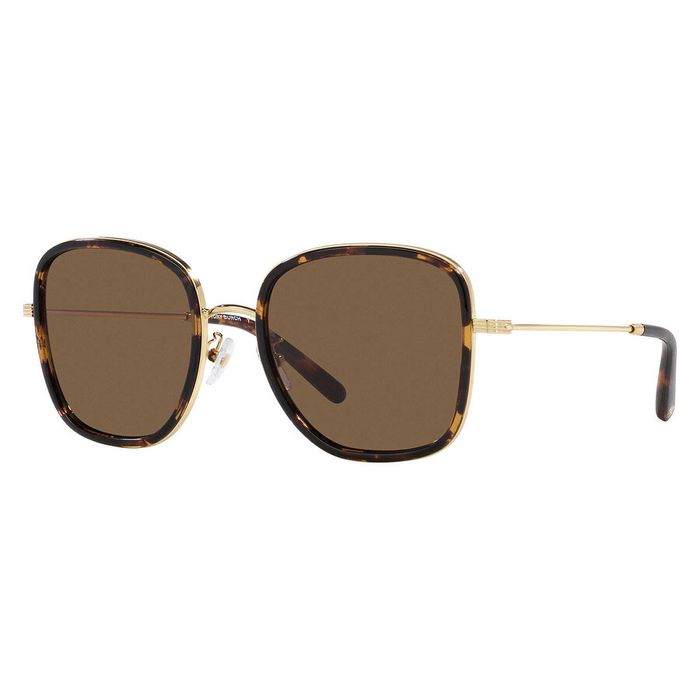 Kính Mát Nữ Tory Burch Brown Gradient Square Ladies Sunglasses TY6101 336373 53 Màu Nâu Vàng