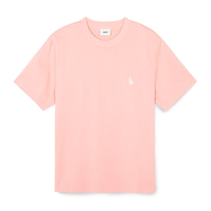 Áo Phông MLB Logo LA Dodgers 3ATSB0243-07COL Tshirt Màu Hồng