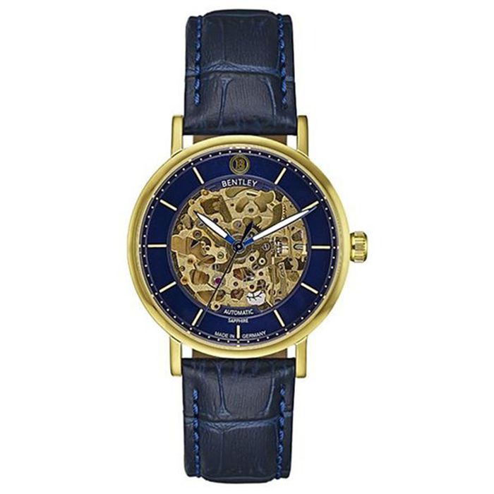 Đồng Hồ Nam Bentley Skeleton BL1833-15MKNN-AMK-GL-X Màu Xanh Vàng