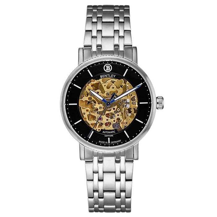 Đồng Hồ Nam Bentley Skeleton BL1833-15MWBI-AMS-D Màu Bạc Vàng
