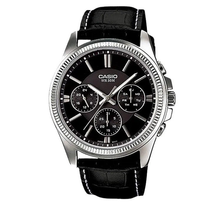 Đồng Hồ Nam Casio MTP-1375L-1AVDF Màu Đen Bạc