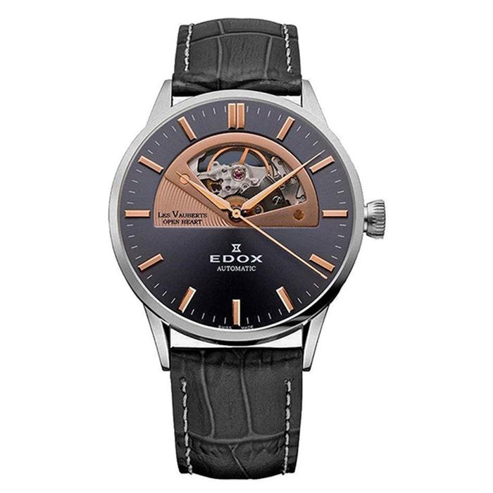 Đồng Hồ Nam Edox Les Vauberts Automatic 85014 3 Gir Màu Xám Đen