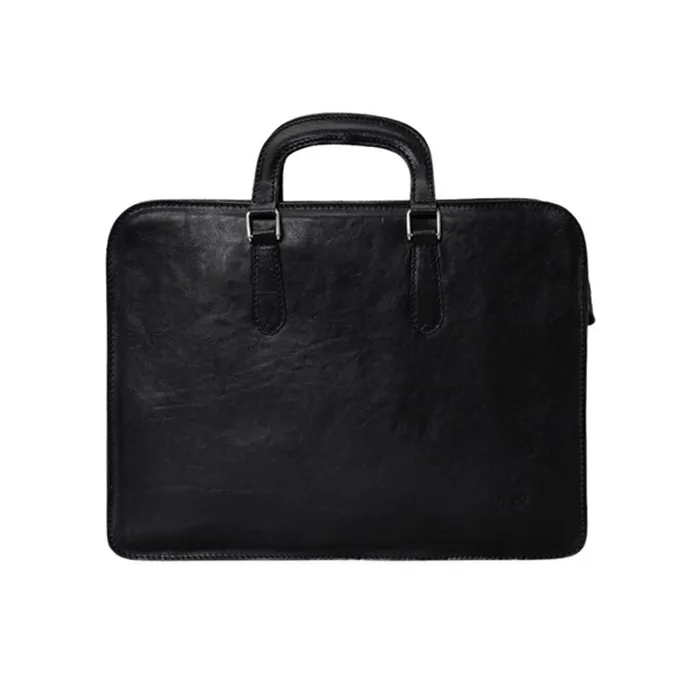Túi Xách Đựng Laptop Medici Of Florence Calfskin 81 Black MED81B2467AA Màu Đen
