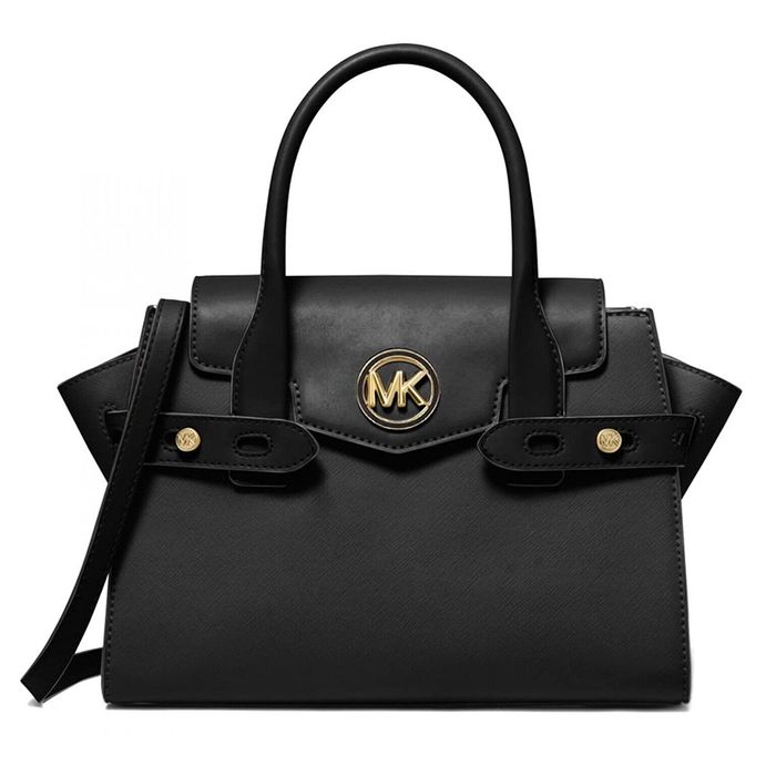 Túi Xách Tay Nữ Michael Kors MK Carmen MD Flap Satchel 35S2GNMS8L Màu Đen