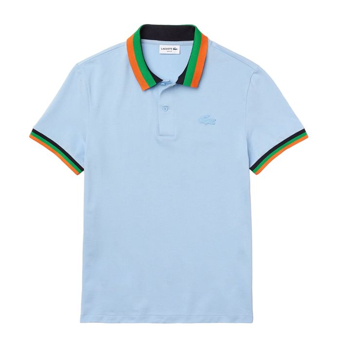 Áo Polo Nam Lacoste Men’s Lacoste Slim Fit Light Breathable Piqué PH7658 Màu Xanh Blue Size 3