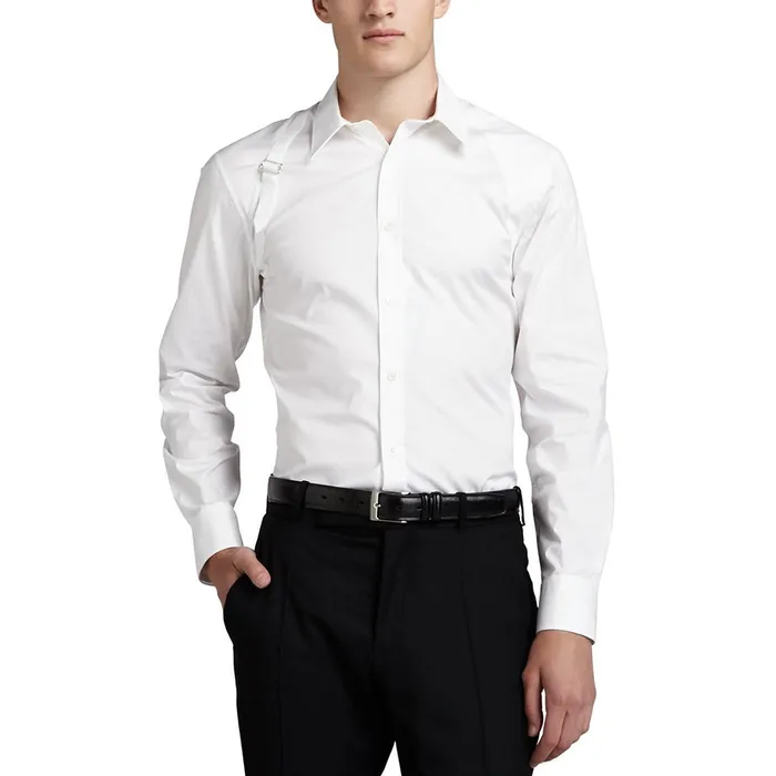 Áo Sơ Mi Nam Alexander Mcqueen White Long Sleeve Shirt Màu Trắng Size L