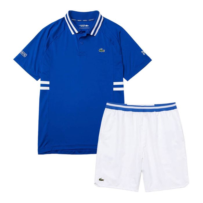 Bộ Thể Thao Nam Lacoste Sport Novak Djokovic Màu Xanh Phối Trắng