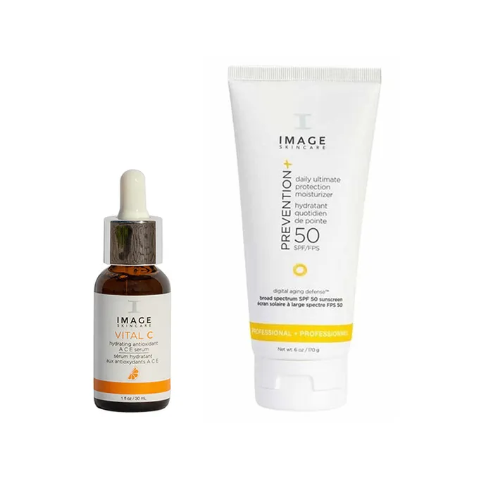 Combo Serum Hỗ Trợ Trẻ Hóa Da + Kem Chống Nắng Image (30ml + 170g)