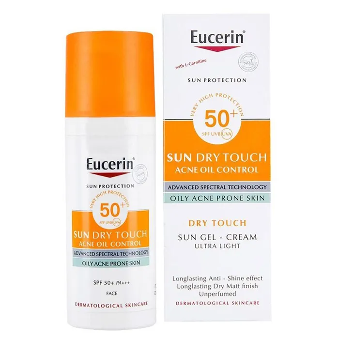 Kem Chống Nắng Eucerin Sun Gel-Creme Oil Control Dry Touch SPF 50+ Cho Da Nhờn Mụn 50ml CT