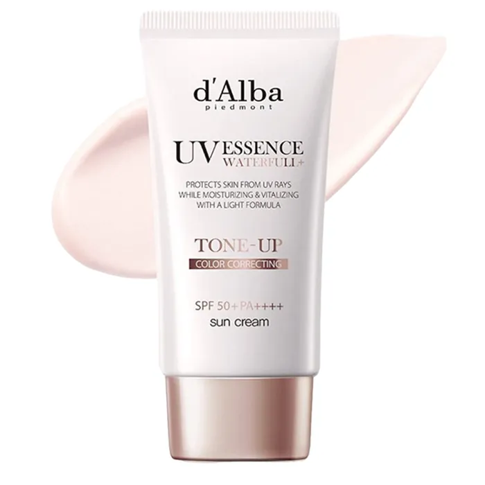 Kem Chống Nắng Nâng Tone Tự Nhiên D'alba Waterfull Tone Up Sun Cream SPF50+ Pa++++ (Hồng) 50ml