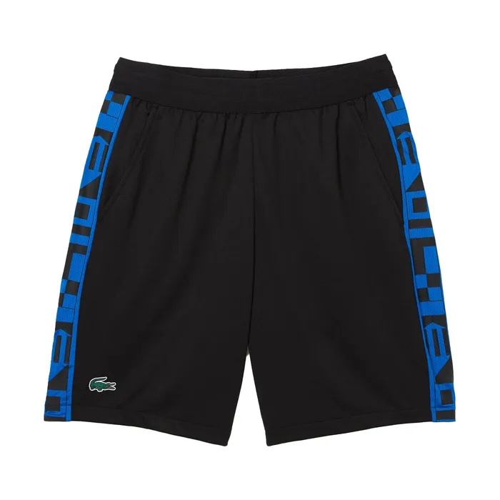 Quần Short Nam Lacoste Sport Contrast Print Tennis Shorts GH9378-51-C31 Màu Đen Phối Xanh Size 4