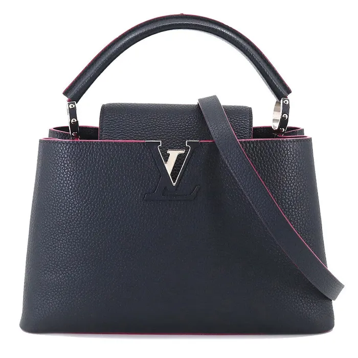 Túi Xách Nữ Louis Vuitton LV Dark Blue Capucines MM M42245 Màu Xanh Đen