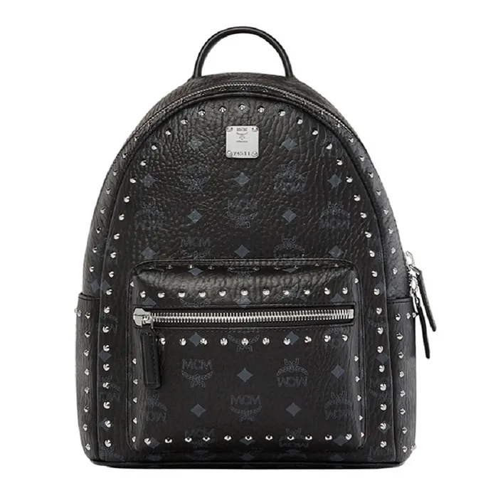 Balo MCM Stark Backpack In Studded Outline Visetos Small MMK8AVE61BK001 Màu Đen