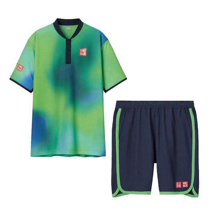 Bộ Thể Thao Nam Uniqlo Tennis Kei Nishikori Màu Xanh Size M