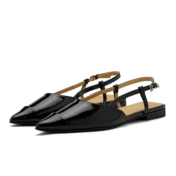 Giày Bệt Nữ Pazzion Verity Slingback Flats 1926-1BLK035 Màu Đen