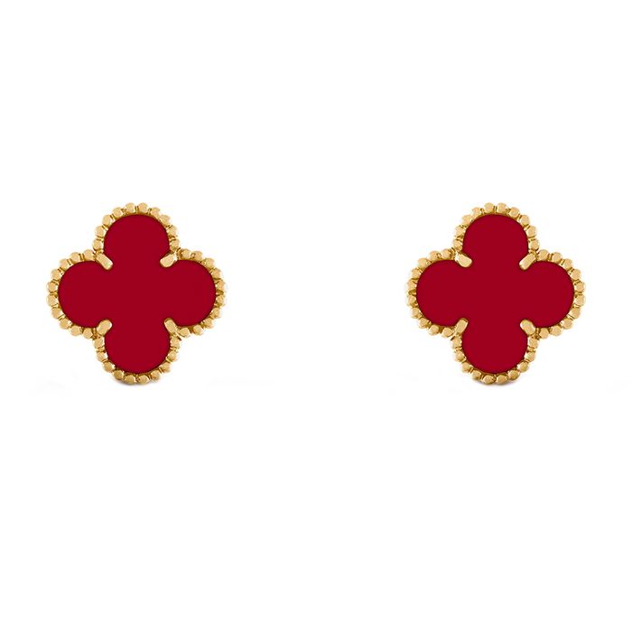 Khuyên Tai Nữ Van Cleef & Arpels Sweet Alhambra Earrings VCARD40400 Màu Vàng Hồng