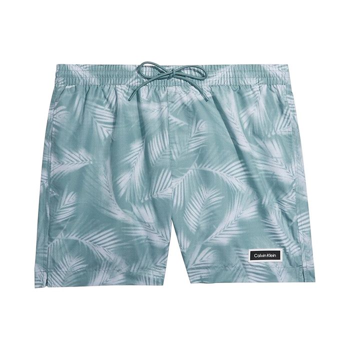 Quần Short Nam Calvin Klein CK Core Solids Printed Swim KM0KM00813 Màu Xanh Nhạt Size L