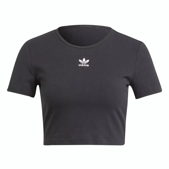 Áo Croptop Nữ Adidas Essentials Rib Tshirt II8057 Màu Đen Size XS