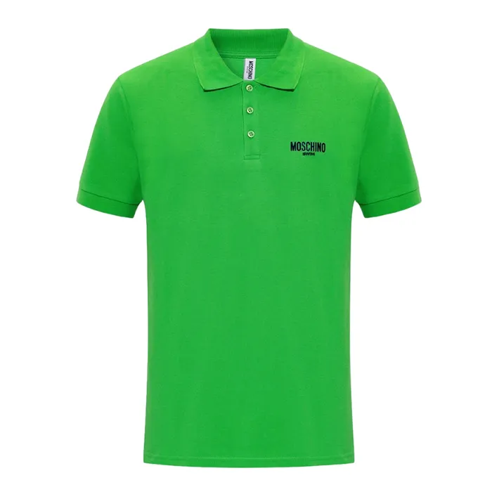 Áo Polo Nam Moschino Green With Logo Printed V3A1605 9309 0396 Màu Xanh Lá Size XS
