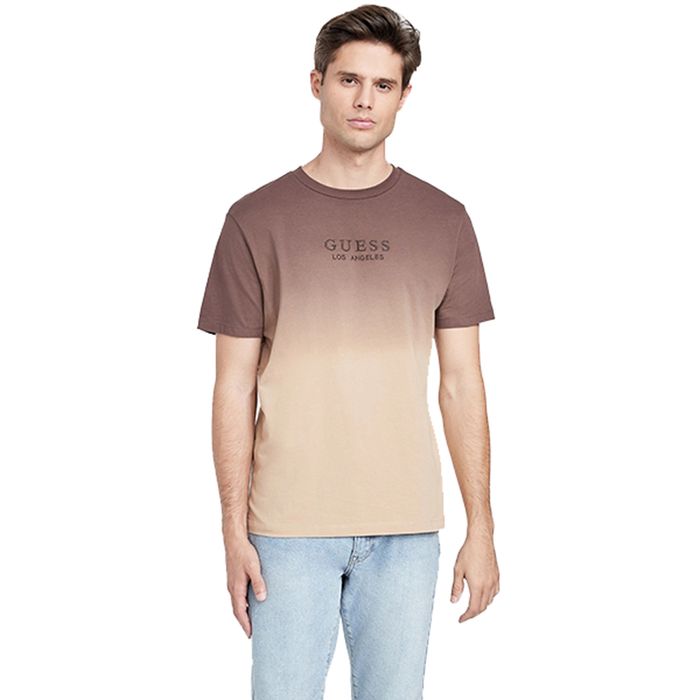 Áo Thun Nam Guess Alessio X3RI01KAK90 - PA05 Màu Nâu Vàng Cafe Size XS