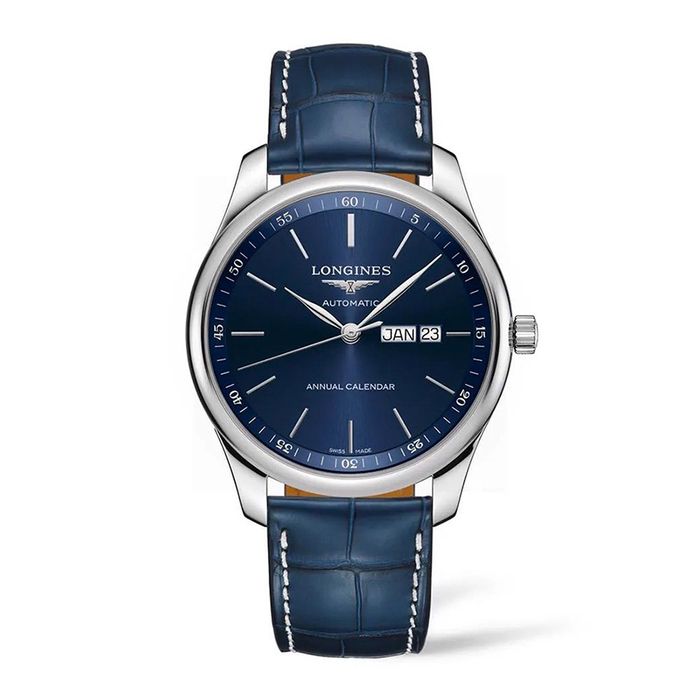 Đồng Hồ Nam Longines Annual Calendar L2.910.4.92.0 Watch 40mm Màu Xanh Navy