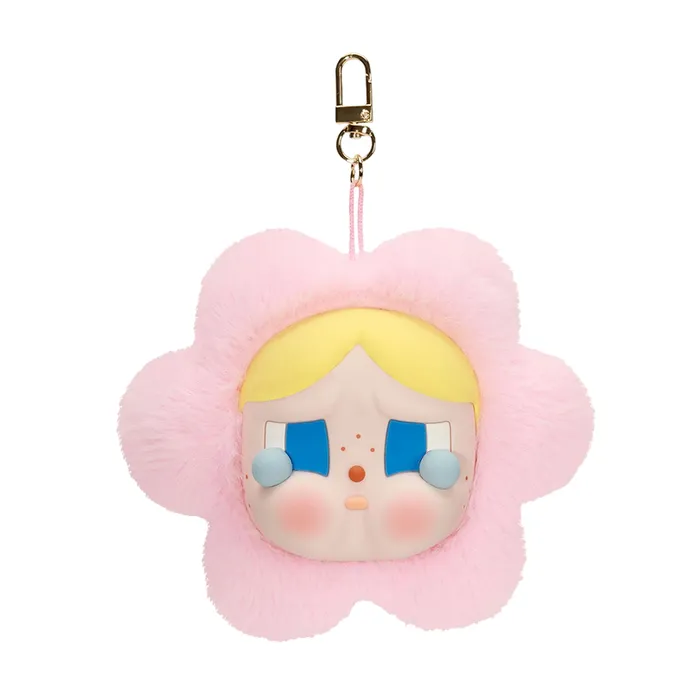 Móc Khóa Có Túi Đựng Pop Mart Crybaby Sad Club Series-Silicone Plush Earphone Bag Màu Hồng Vàng