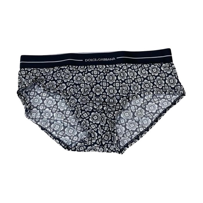 Quần Lót Nam Dolce & Gabbana D&G Họa Tiết Vuông M15791 ONF97 Màu Đen Họa Tiết Size 3