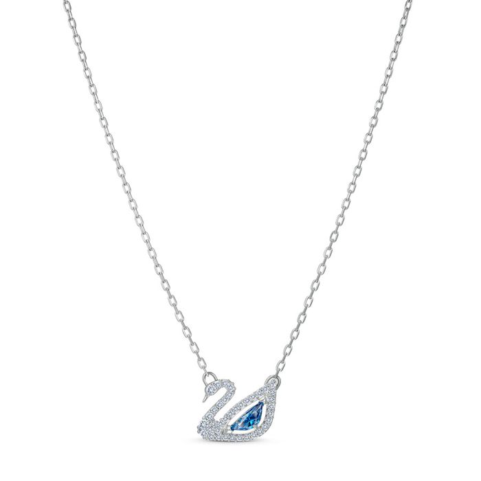 Dây Chuyền Nữ Swarovski Dazzling Swan Blue Necklace By Swarovski Bracelet 5563464 Màu Bạc (Box Hồng)