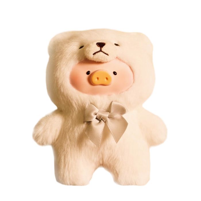 Móc Khóa Gấu Bông ToyZeroPlus Teddy Lulu The Piggy Màu Trắng