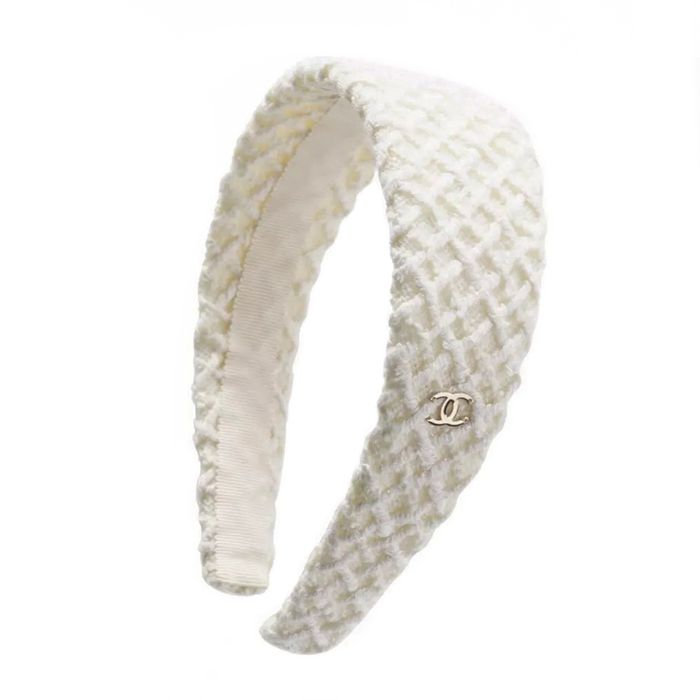Bờm Tóc Chanel 22A White Hairband Màu Trắng