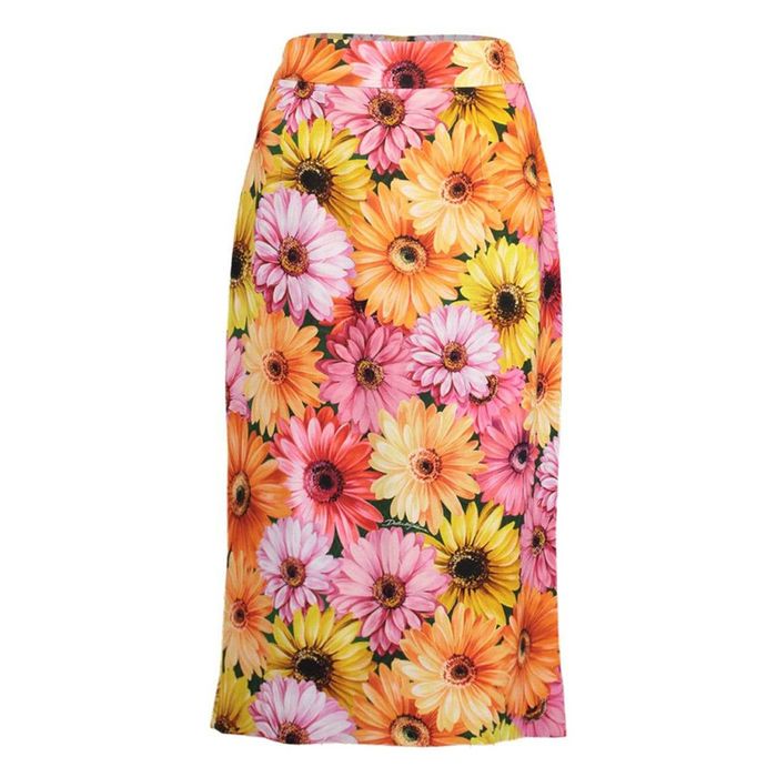 Chân Váy Nữ Dolce & Gabbana D&G Pink With Floral Printed F4B8JT FSIAF HV3BB Phối Màu Size 40