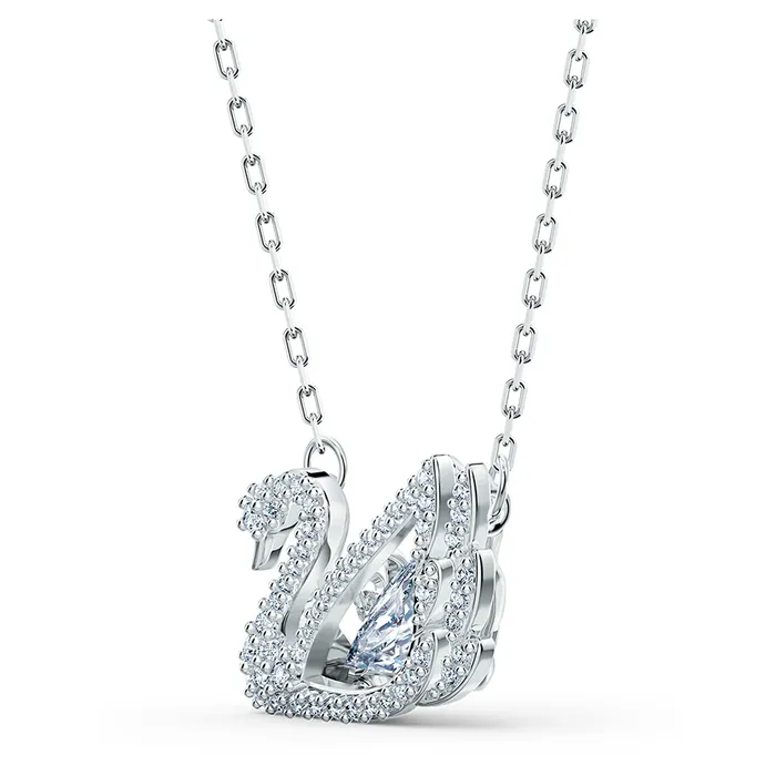 Dây Chuyền Swarovski Dancing Swan Necklace, White, Rhodium Plated 5514421 Màu Bạc