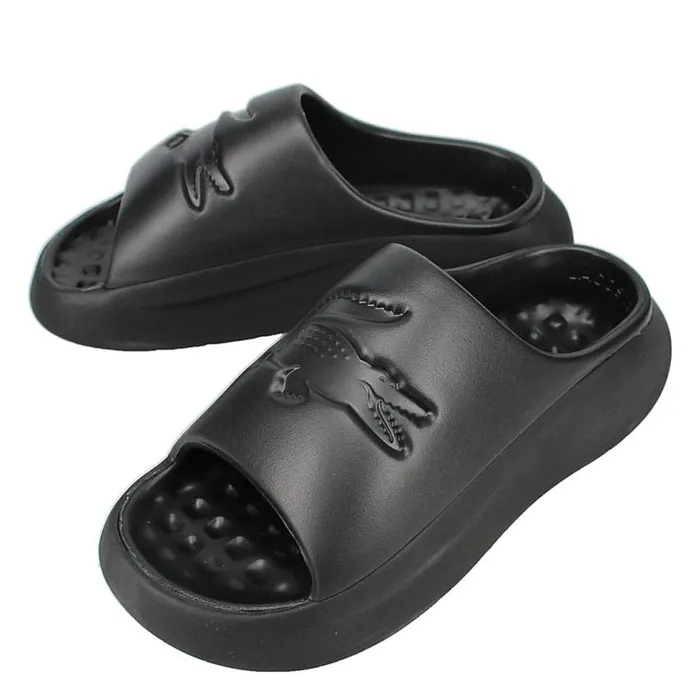 Dép Nam Lacoste Croco 3.0 Synthetic Slides Dark Green 45CMA0004 02H Màu Đen Size 8