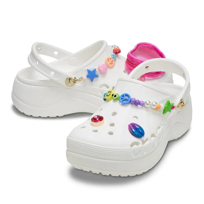 Giày Sục Nữ Crocs Women's Baya Platform Midsummer Festival Clog Màu Trắng Size 38