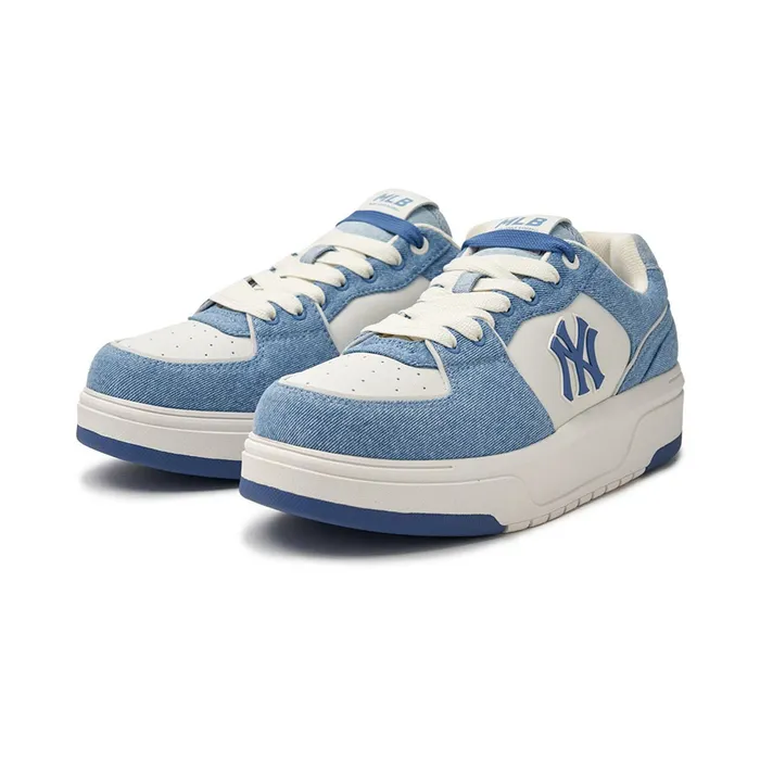 Giày Thể Thao MLB Chunky Liner Vintage Denim New York Yankees 3ASXCVT4N-50BLS Màu Xanh Blue Size 260