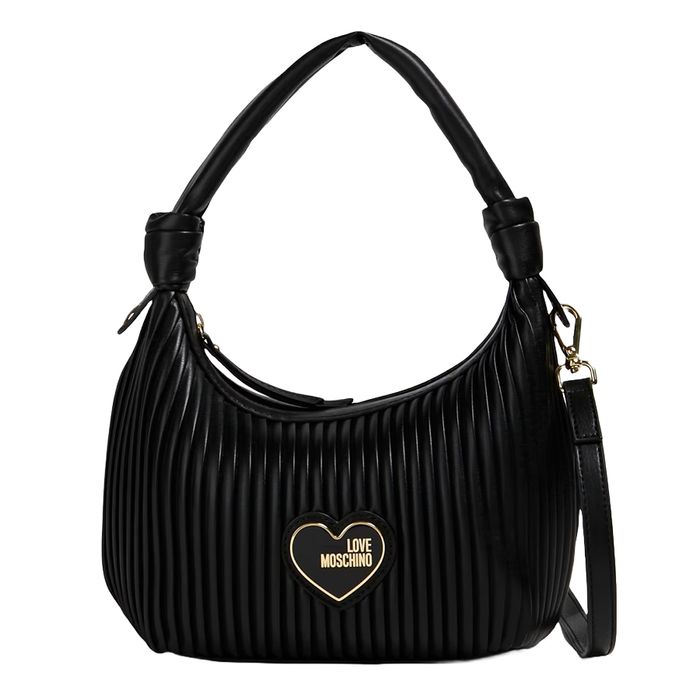 Túi Xách Nữ Moschino Pleated Hobo Bag Love Moschino JC4042PP1GLA1000 Màu Đen