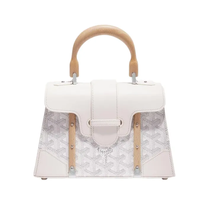 Túi Xách Tay Nữ Goyard Saïgon Structuré Mini Bag Màu Trắng