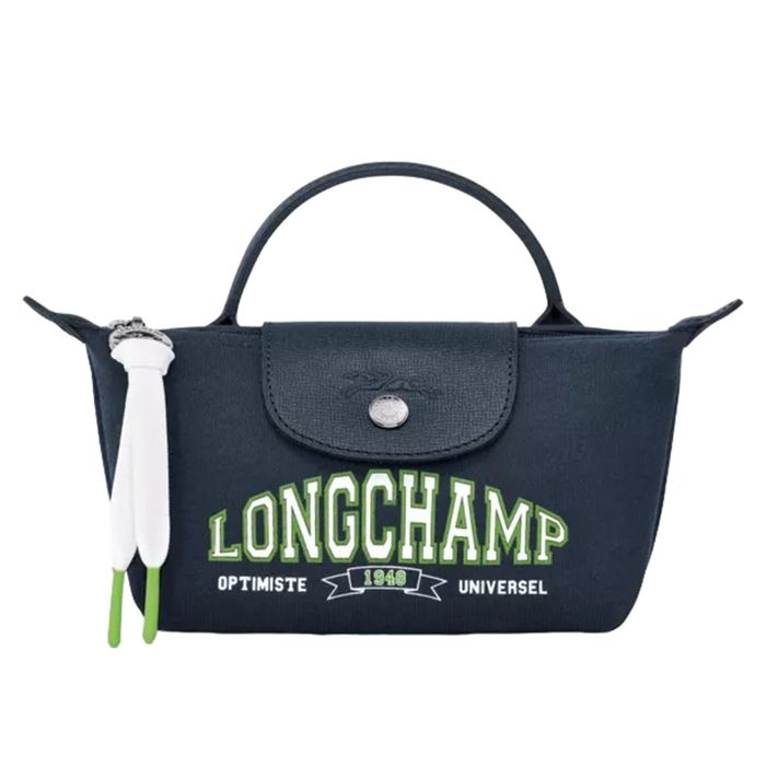 Túi Xách Tay Nữ Longchamp Le Pliage Collection Màu Xanh Navy